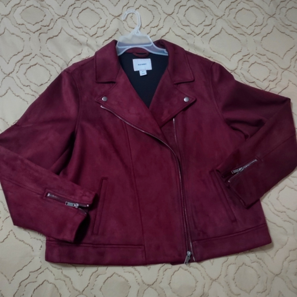 Old Navy brushed suede-like Moto Jacket XL